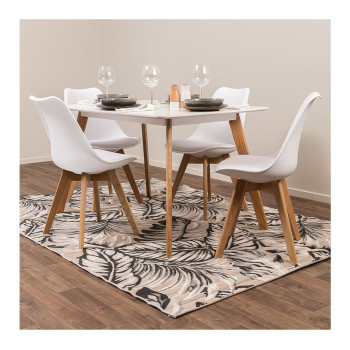 Carson 5 Piece Dining Set - W120, White