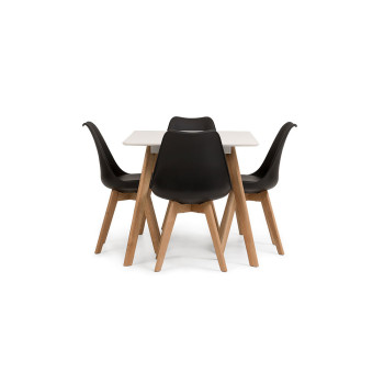 Carson 5 Piece Dining Set - W120, Black