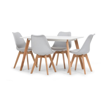Carson 5 Piece Dining Set - W120, Grey