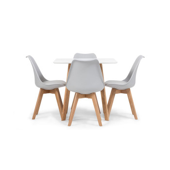 Carson 5 Piece Square Dining Set - W80, Grey