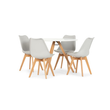 Carson 5 Piece Dining Set - W100, Grey