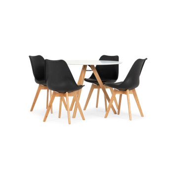 Carson 5 Piece Dining Set - W100, Black