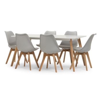 Carson 7 Piece Dining  Set - W160, Grey