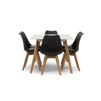 Carson 7 Piece Dining  Set - W160, Black