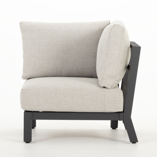 Catalina 4 Piece Outdoor Corner Lounge Set, Gunmetal