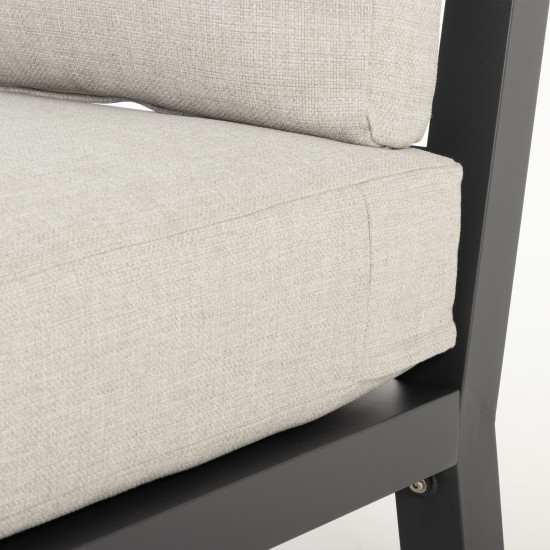 Catalina 4 Piece Outdoor Corner Lounge Set, Gunmetal