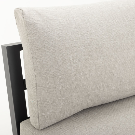 Catalina 4 Piece Outdoor Corner Lounge Set With Coffee Table - W77, Gunmetal