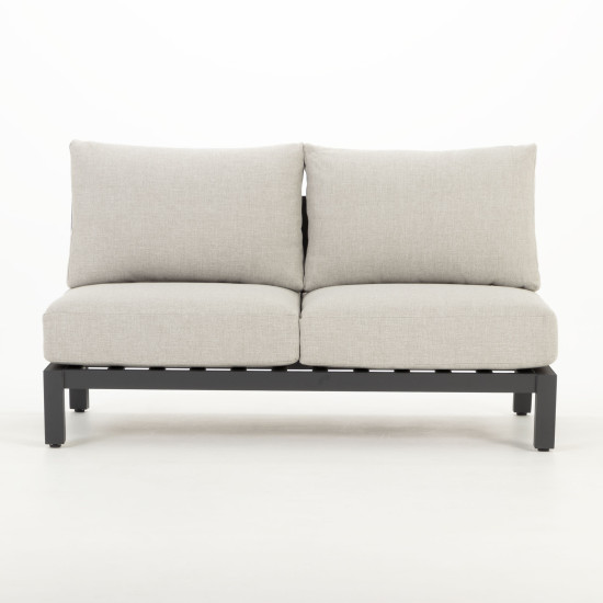 Catalina 4 Piece Outdoor Corner Lounge Set With Coffee Table - W77, Gunmetal