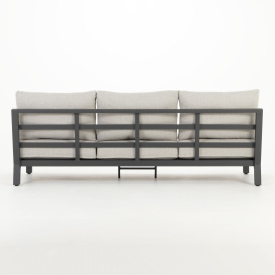 Catalina 4 Piece Outdoor Lounge Set With Sunlounger, Gunmetal