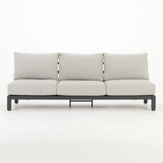 Catalina 4 Piece Outdoor Lounge Set With Sunlounger, Gunmetal