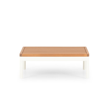 Cayman 3 Piece Outdoor Lounge Set with Square Coffee Table, White