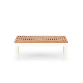 Cayman 3 Piece Outdoor Lounge Set with Square Coffee Table, White