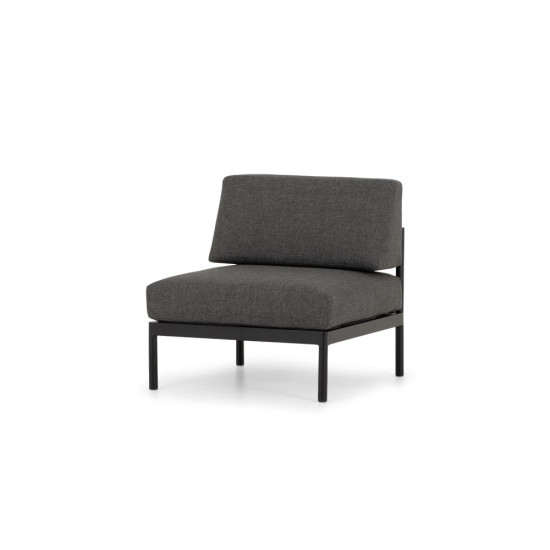 Cayman 3 Piece Outdoor Lounge Set with Side Table, Black