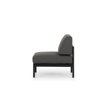 Cayman 3 Piece Outdoor Lounge Set with Side Table, Black