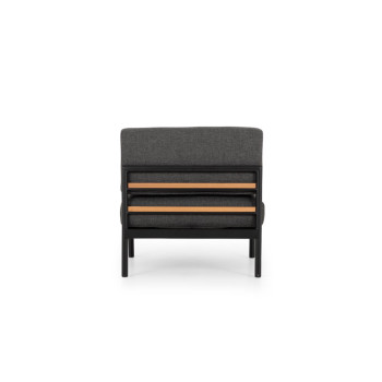 Cayman 3 Piece Outdoor Lounge Set with Side Table, Black