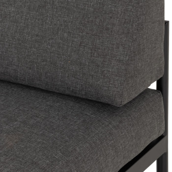Cayman 3 Piece Outdoor Lounge Set with Side Table, Black