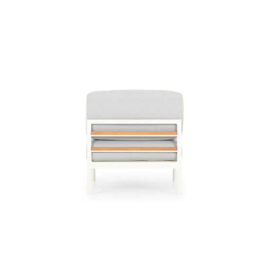 Cayman 3 Piece Outdoor Lounge Set with Side Table, White