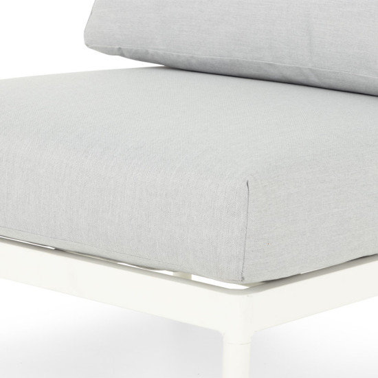 Cayman 3 Piece Outdoor Lounge Set with Side Table, White