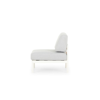 Cayman 4 Piece Outdoor Lounge Set with Sunlounger, White