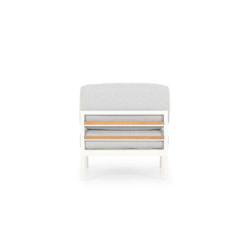 Cayman 4 Piece Outdoor Lounge Set with Sunlounger, White