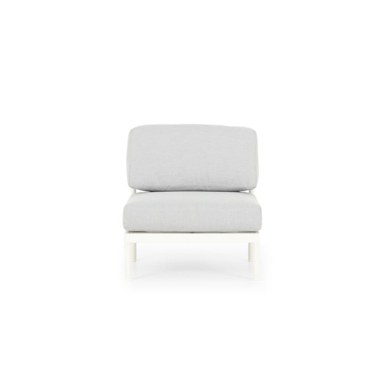 Cayman 4 Piece Outdoor Lounge Set with Sunlounger, White