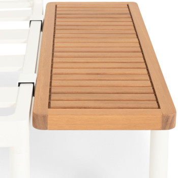Cayman 4 Piece Outdoor Lounge Set with Sunlounger, White