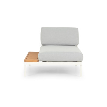 Cayman 4 Piece Outdoor Lounge Set with Sunlounger, White