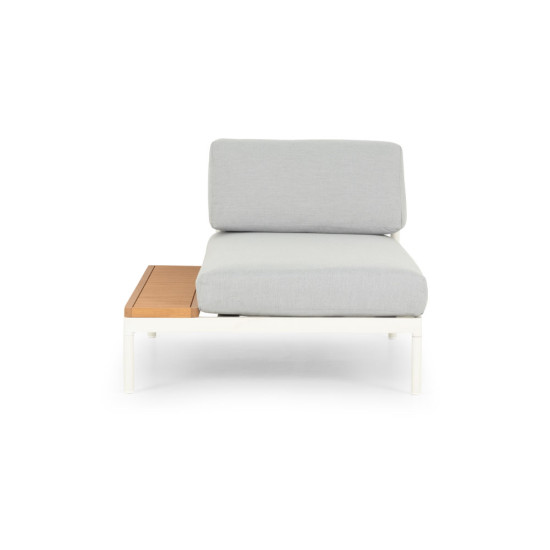Cayman 4 Piece Outdoor Lounge Set with Sunlounger, White