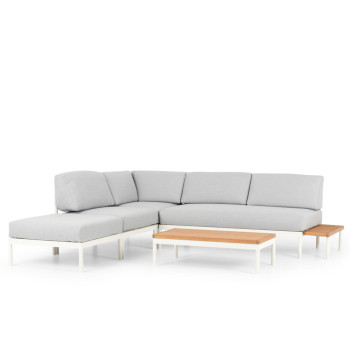 Cayman 6 Piece Outdoor Lounge Set with Coffee Table, White