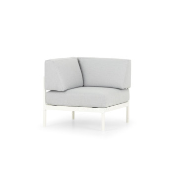 Cayman 6 Piece Outdoor Lounge Set with Square Coffee Table, White