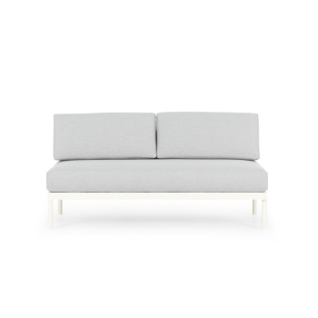 Cayman 6 Piece Outdoor Lounge Set with Square Coffee Table, White