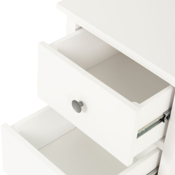 Chelsea 4 Piece Bedroom Set with Queen Bed Frame With 2 Drawers Bedside, White