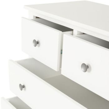 Chelsea 5 Piece Bedroom Set with Queen Bed Frame, White