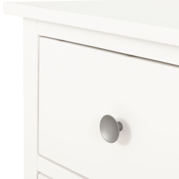 Chelsea 5 Piece Bedroom Set with Queen Bed Frame With 2 Drawers Bedside, White