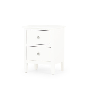 Chelsea 5 Piece Bedroom Set with Queen Bed Frame With 2 Drawers Bedside, White