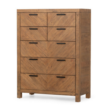 Chevron 6 Piece Bedroom Set with Queen Bed Frame