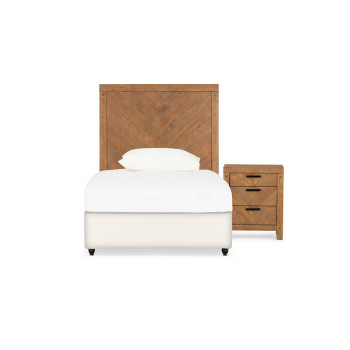 Chevron 2 Piece Bedroom Set with Single / King Single Headboard
