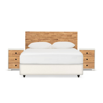 Chia 3 Piece Bedroom Set with Queen / King Headboard