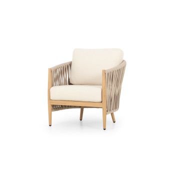 Coast 4 Piece Outdoor Lounge Set with Coffee Table, Natural