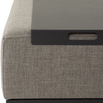 Cyprus 2 Piece Outdoor Lounge Set with Coffee Table, Black