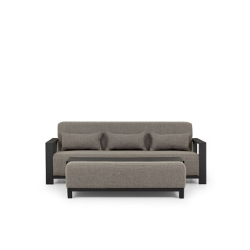 Cyprus 2 Piece Outdoor Lounge Set with Coffee Table, Black