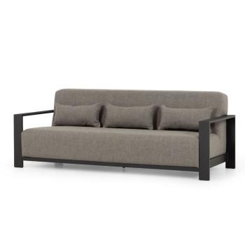 Cyprus 2 Piece Outdoor Lounge Set with Coffee Table, Black