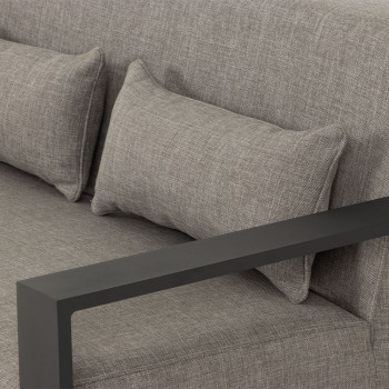 Cyprus 2 Piece Outdoor Lounge Set with Coffee Table, Black