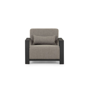 Cyprus 4 Piece Outdoor Lounge Set with Coffee Table, Black