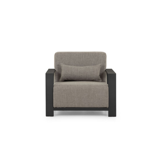 Cyprus 4 Piece Outdoor Lounge Set with Coffee Table, Black