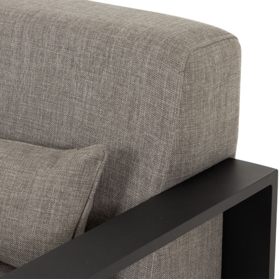 Cyprus 4 Piece Outdoor Lounge Set with Coffee Table, Black