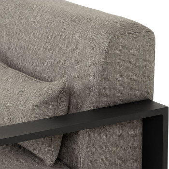 Cyprus 4 Piece Outdoor Lounge Set with Coffee Table - 2 Seater, Black