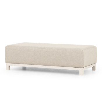 Cyprus 4 Piece Outdoor Lounge Set with Coffee Table - 2 Seater, White