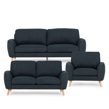 Darby 3 Seater + 2 Seater + Armchair, Navy