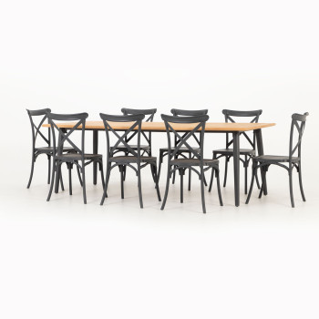 Dario & Maddox 9 Piece Outdoor Dining Set - W230